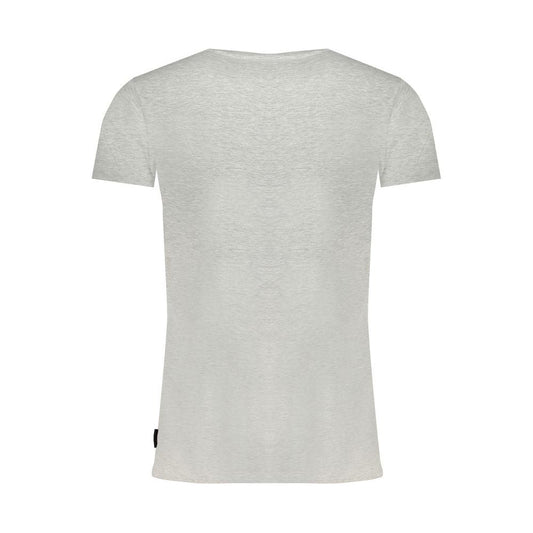 Gaudi Gray Cotton T-Shirt Gaudi