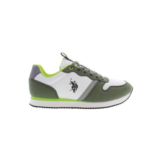 U.S. POLO ASSN. Green Lace-Up Sneakers with Contrasting Details U.S. POLO ASSN.