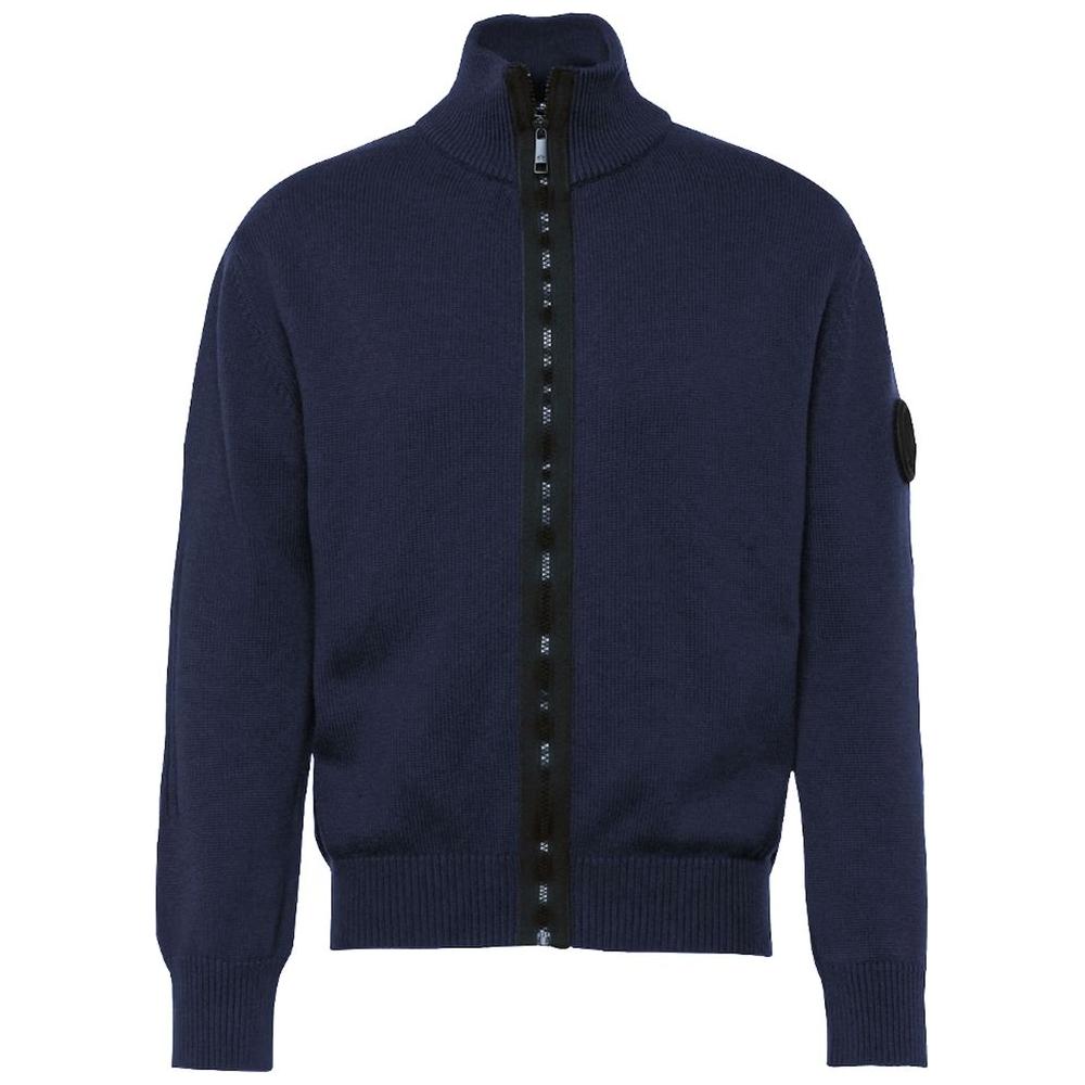 La Martina Blue Cotton Sweater La Martina