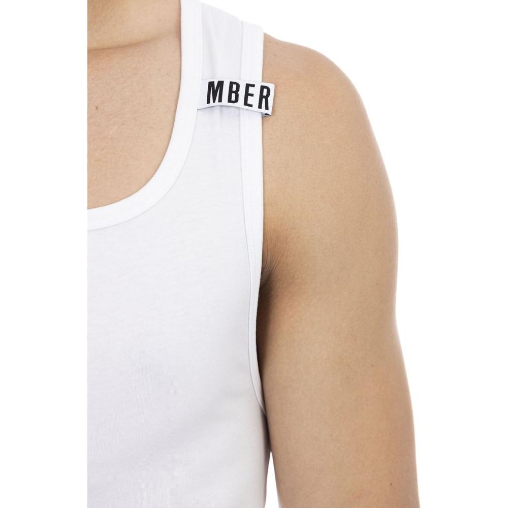 Bikkembergs White Cotton Mens Tank Top