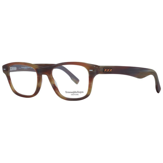 Ermenegildo Zegna Brown Plastic Glasses (Frames)