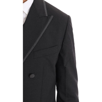 Dolce & Gabbana Gray Wool Stretch 3 Piece Two Button Suit