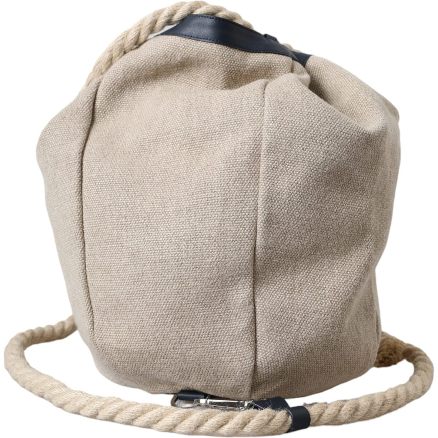 Dolce & Gabbana Beige Canvas Fabric Bucket Sack Pouch Purse Bag Dolce & Gabbana