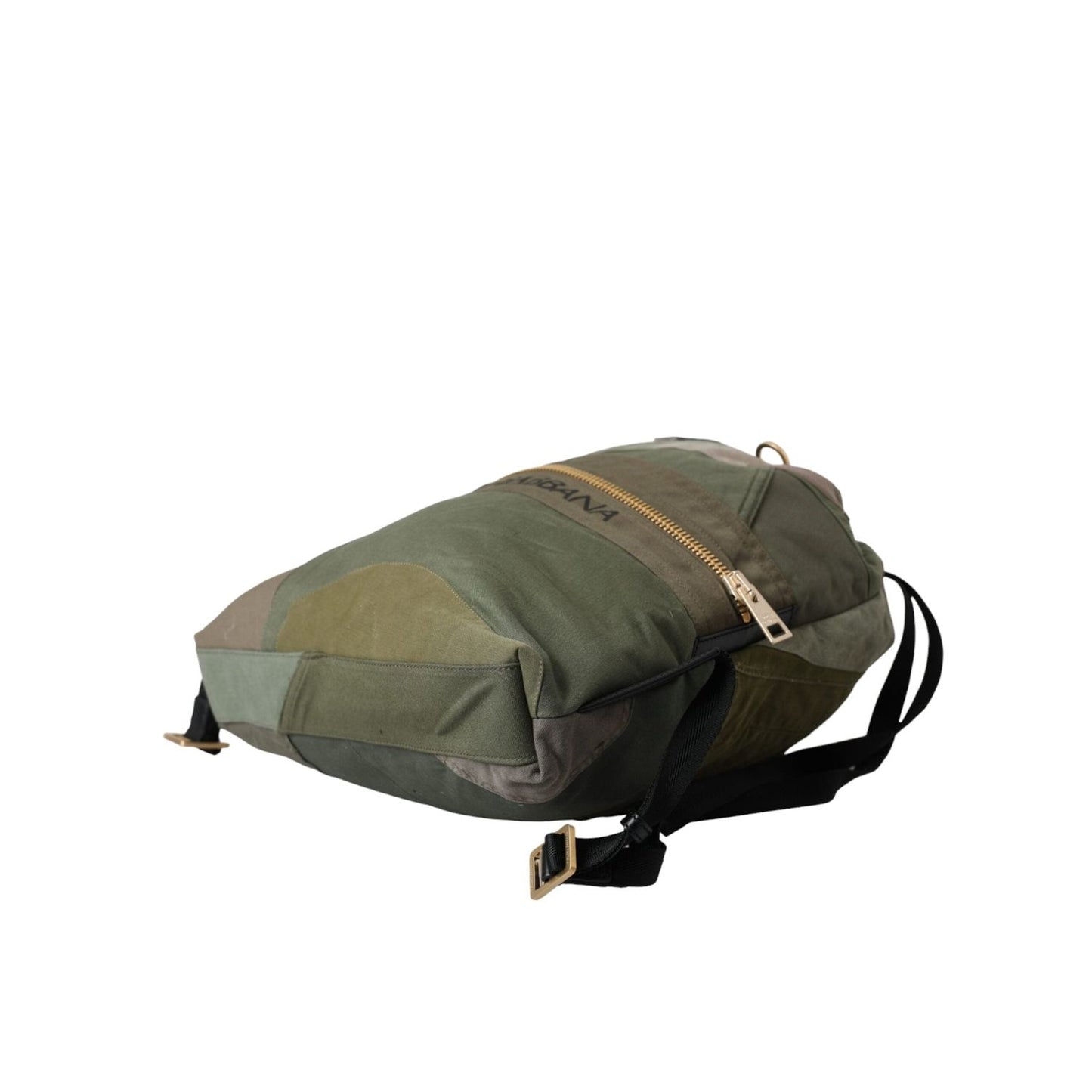 Dolce & Gabbana Military Green Patchwork Rucksack Backpack Bag Dolce & Gabbana