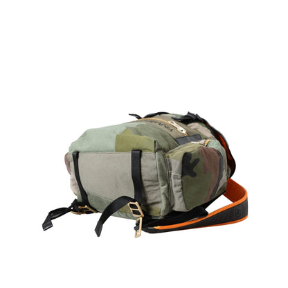 Dolce & Gabbana Military Green Patchwork Rucksack Backpack Bag Dolce & Gabbana