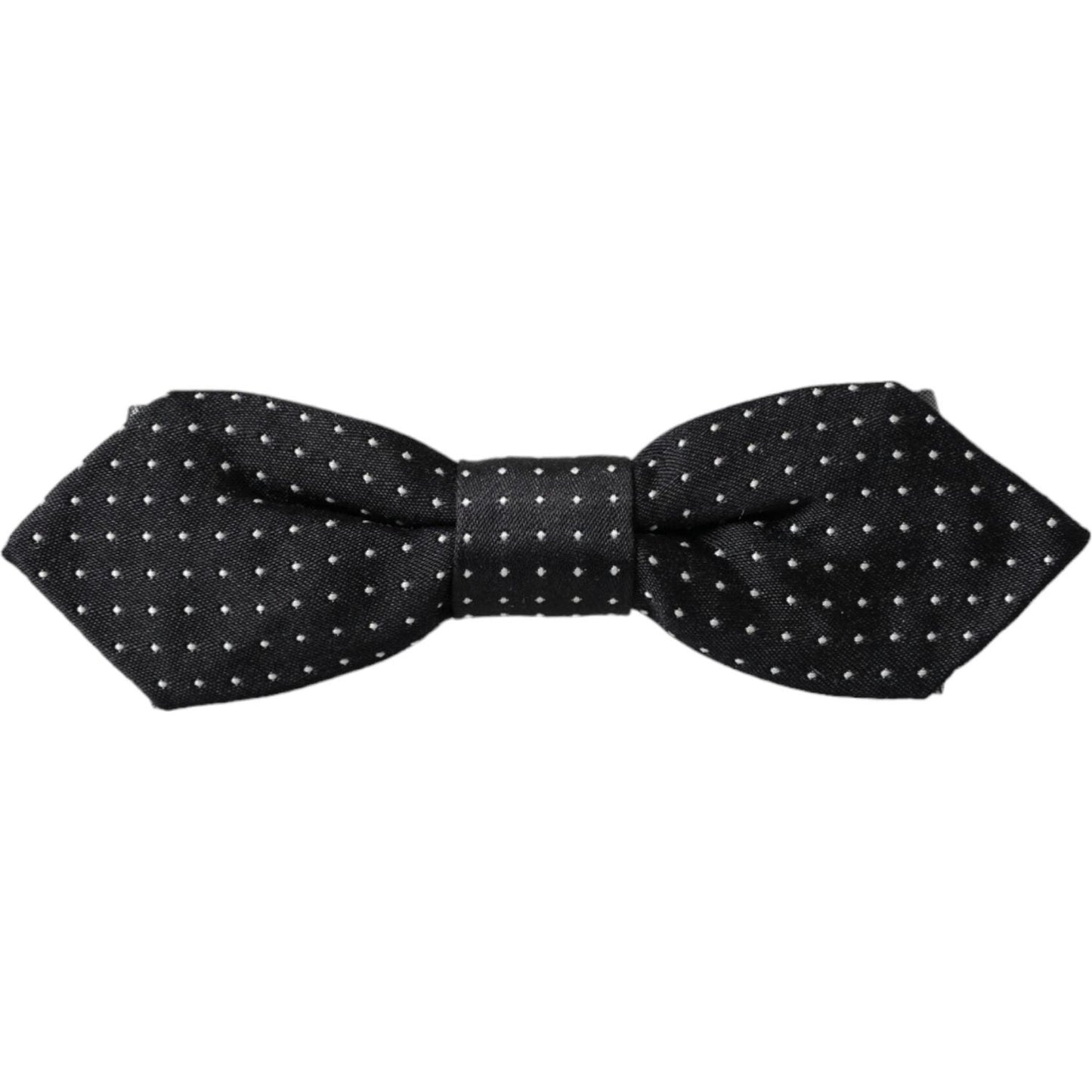 Dolce & Gabbana Black Silk Polka Dot Adjustable Neck Men Papillon Bow Tie Dolce & Gabbana