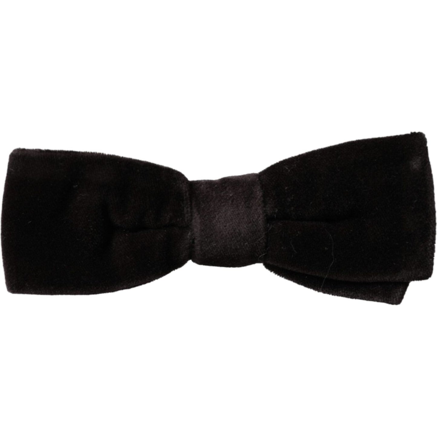 Dolce & Gabbana Black Velvet Cotton Adjustable Neck Men Bow Tie Dolce & Gabbana