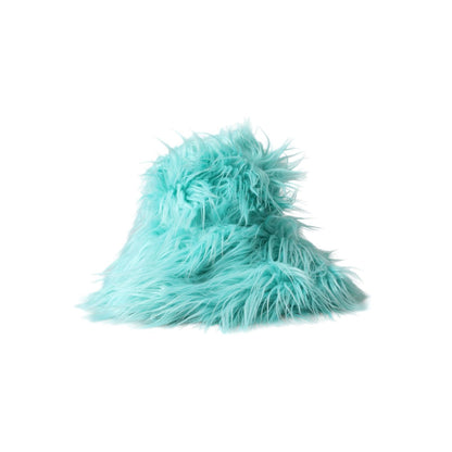 Dolce & Gabbana Mint Green Acrylic Fur Womens Bucket Hat