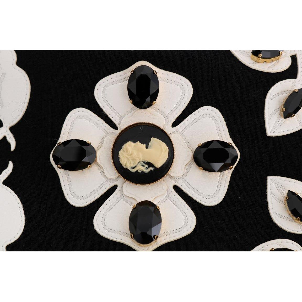 Dolce & Gabbana Black Baroque Floral Crystal Jacket