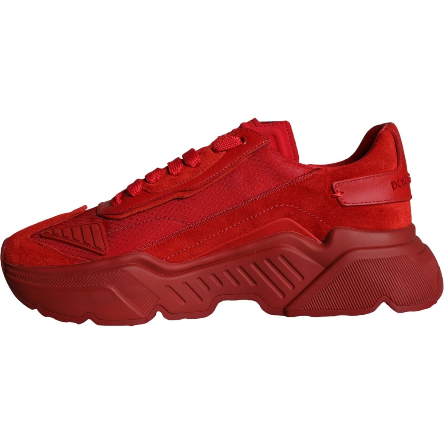 Dolce & Gabbana Red Leather Daymaster Low Top Sneakers Shoes Dolce & Gabbana