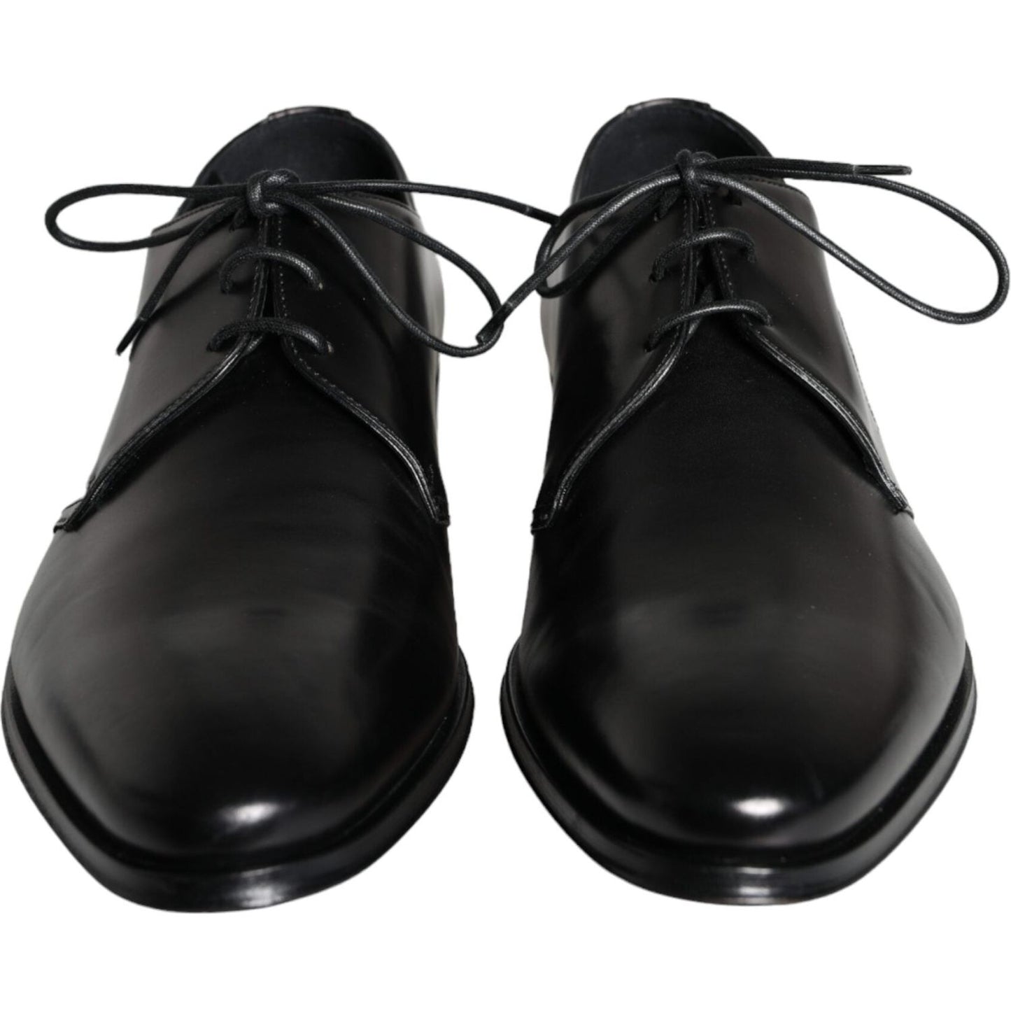 Dolce & Gabbana Black Calfskin Leather Derby Men Dress Shoes Dolce & Gabbana