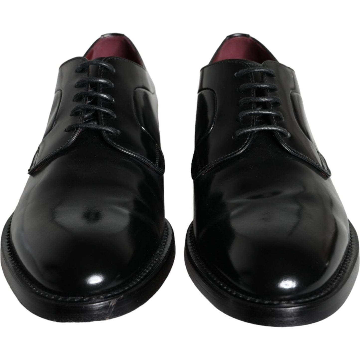 Dolce & Gabbana Black Calfskin Leather Derby Men Dress Shoes Dolce & Gabbana