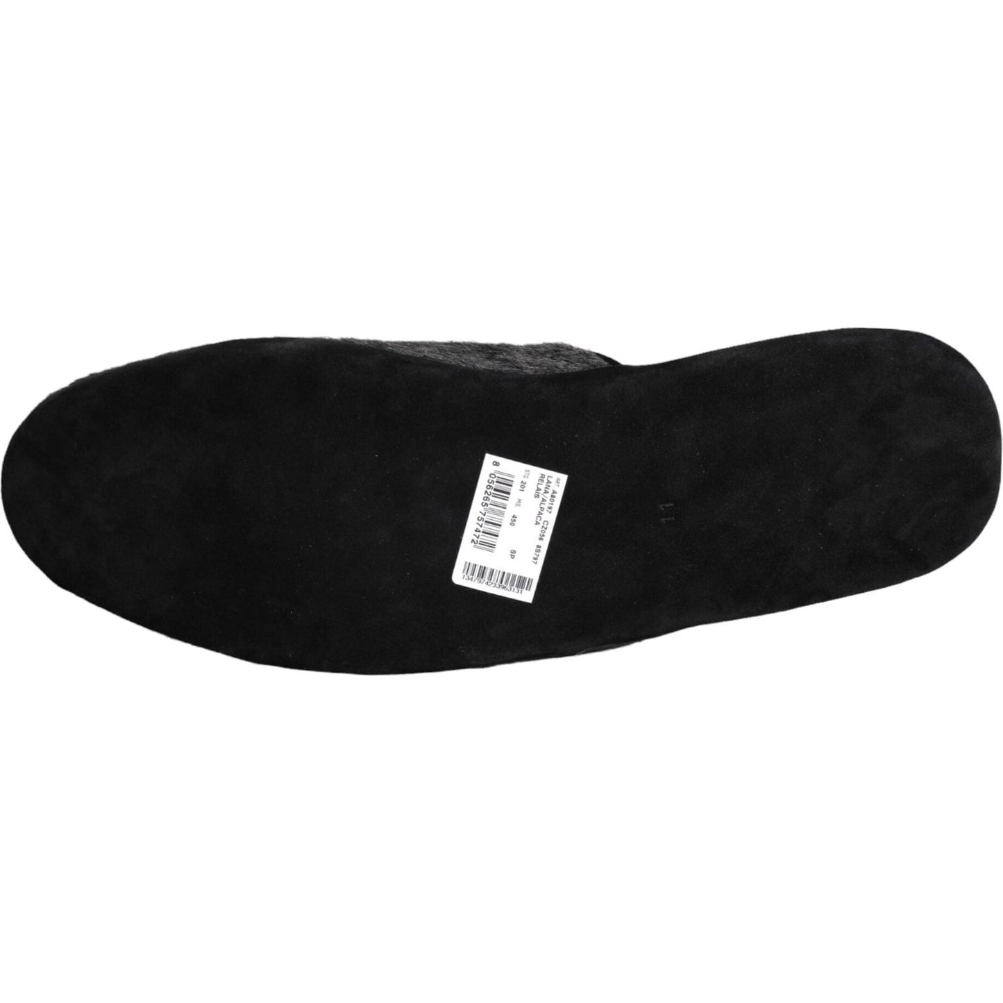 Dolce & Gabbana Black Faux Fur Slides Slippers Slip On Shoes Dolce & Gabbana