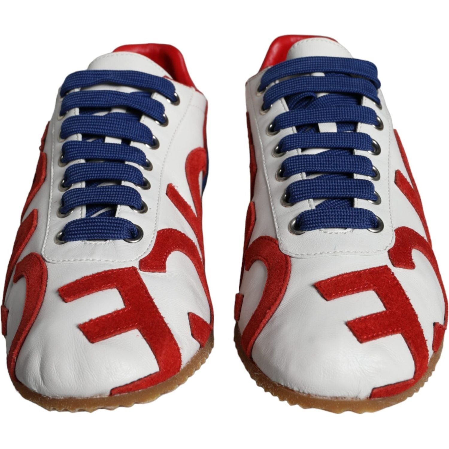 حذاء رياضي كاجوال متعدد الألوان من الجلد بشعار دولتشي آند غابانا