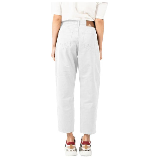 White Cotton Jeans & Pant