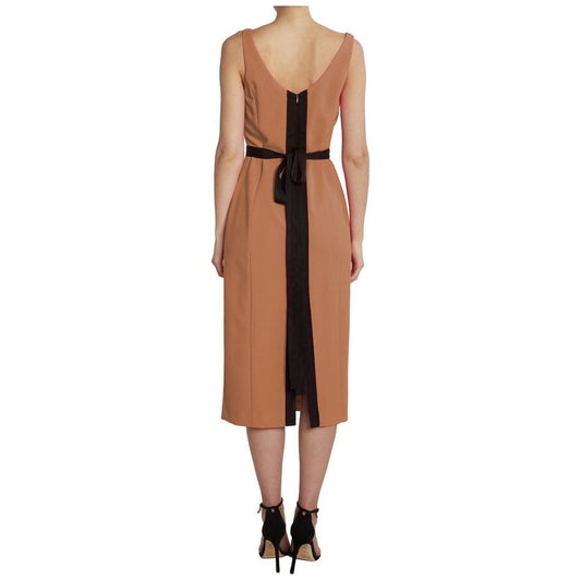 Brown Polyester Dress