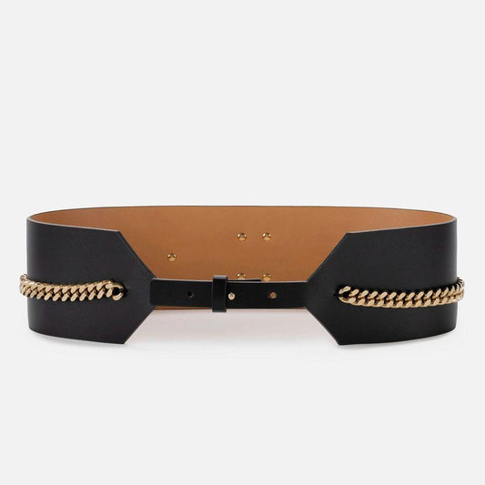 Black Artificial Leather Belt