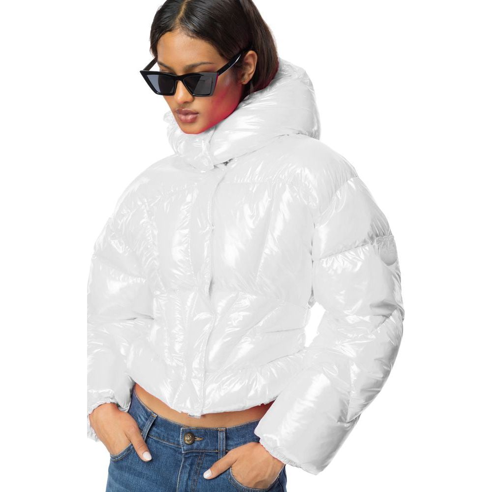 PINKO White Nylon Jackets & Coat PINKO