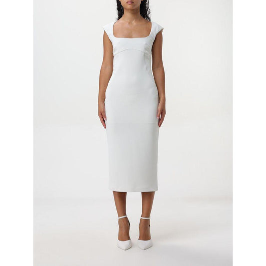 PINKO White Viscose Dress PINKO