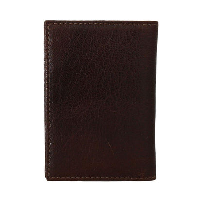 Billionaire Italian Couture Brown Leather Bifold Wallet