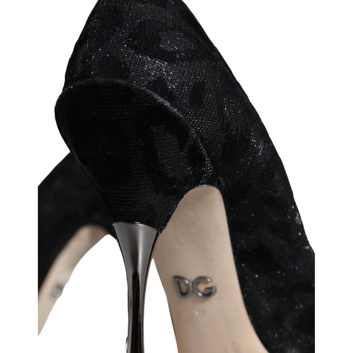 Dolce & Gabbana Black Leopard Lurex High Heels Pumps Shoes Dolce & Gabbana