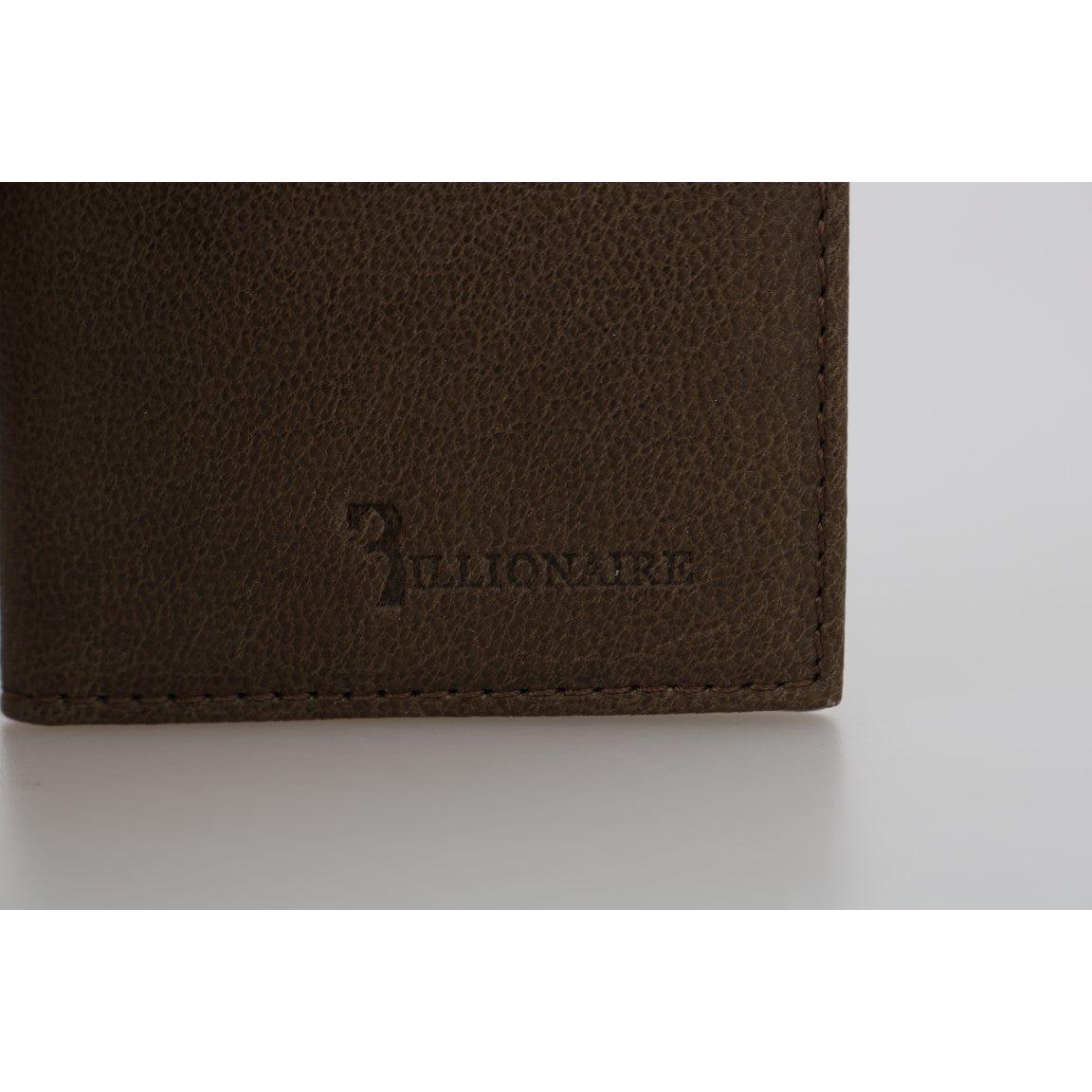 Billionaire Italian Couture Brown Leather Bifold Wallet