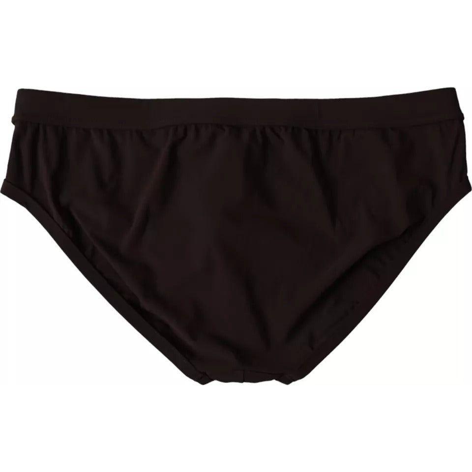 Dolce & Gabbana Black Nylon DG Logo Beachwear Brief Swimwear Men Dolce & Gabbana