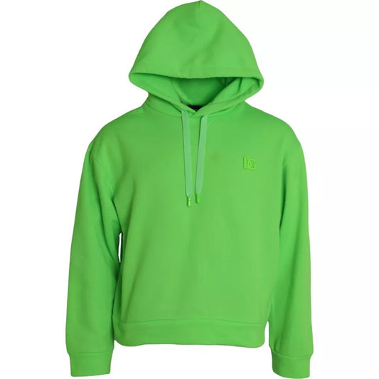 Dolce & Gabbana Green Logo Hooded Pullover Sweatshirt Sweater 1728,67345645728,Clothing,Dolce & Gabbana,Green,Hoodies - Sweaters - Clothing,IT48 | M,Material: 100% Polyester,Men,Preowned / Defect,Sweaters - Clothing,Sweaters - Men - Clothing