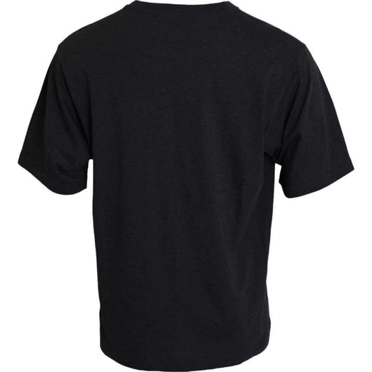 Dolce & Gabbana Black Cotton Crew Neck Short Sleeves T-shirt Dolce & Gabbana