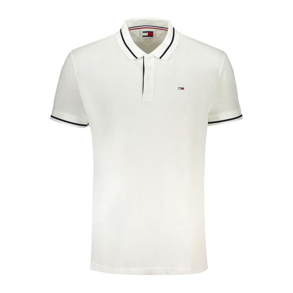 Tommy Hilfiger White Cotton Polo Shirt Tommy Hilfiger