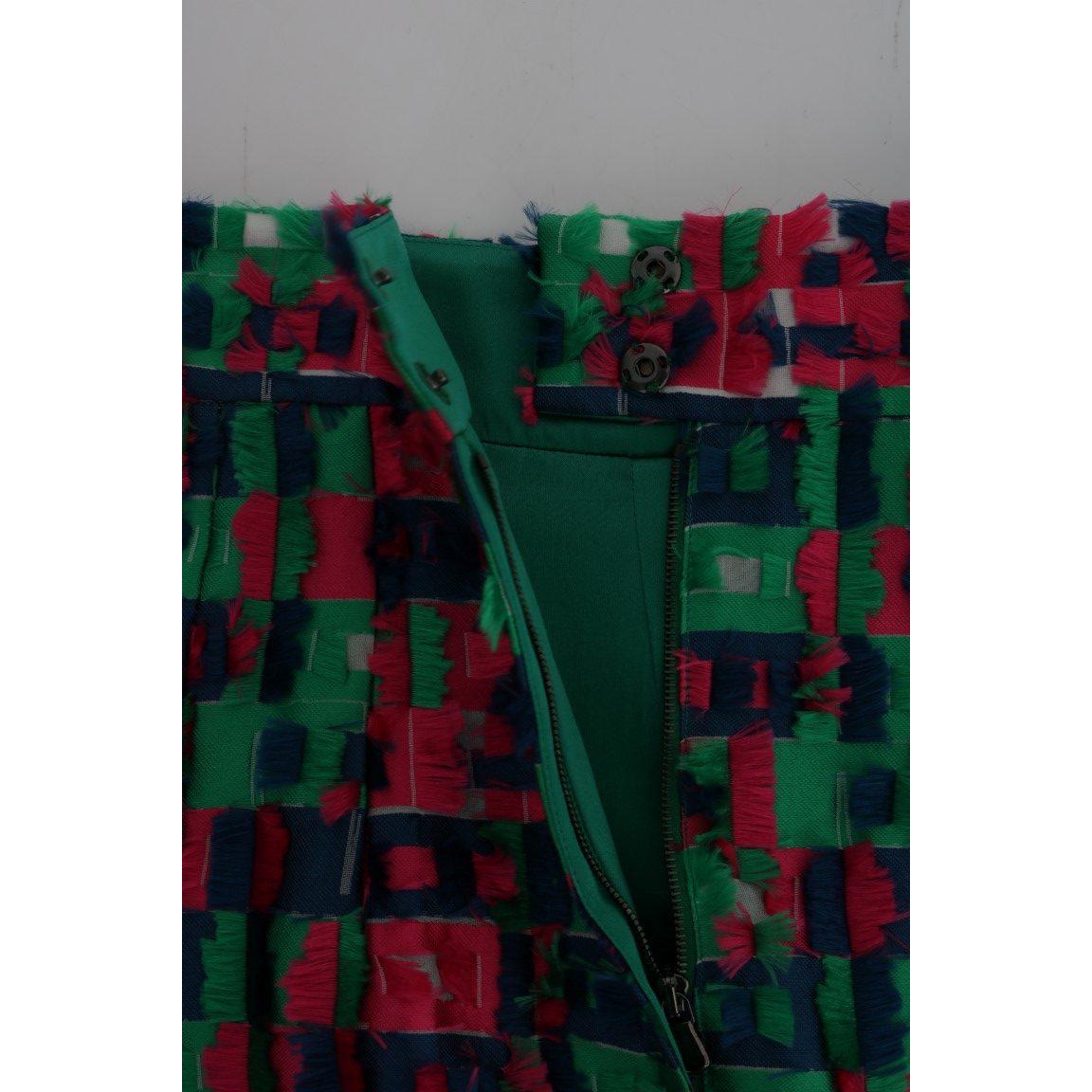 优雅提花高腰铅笔裙