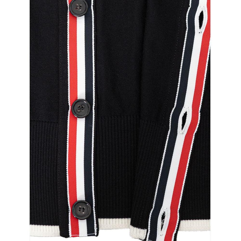 Thom Browne Black Wool Cardigan Thom Browne