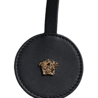 Versace White Top Handle Canvas Leather Logo Crossbody Tote Bag