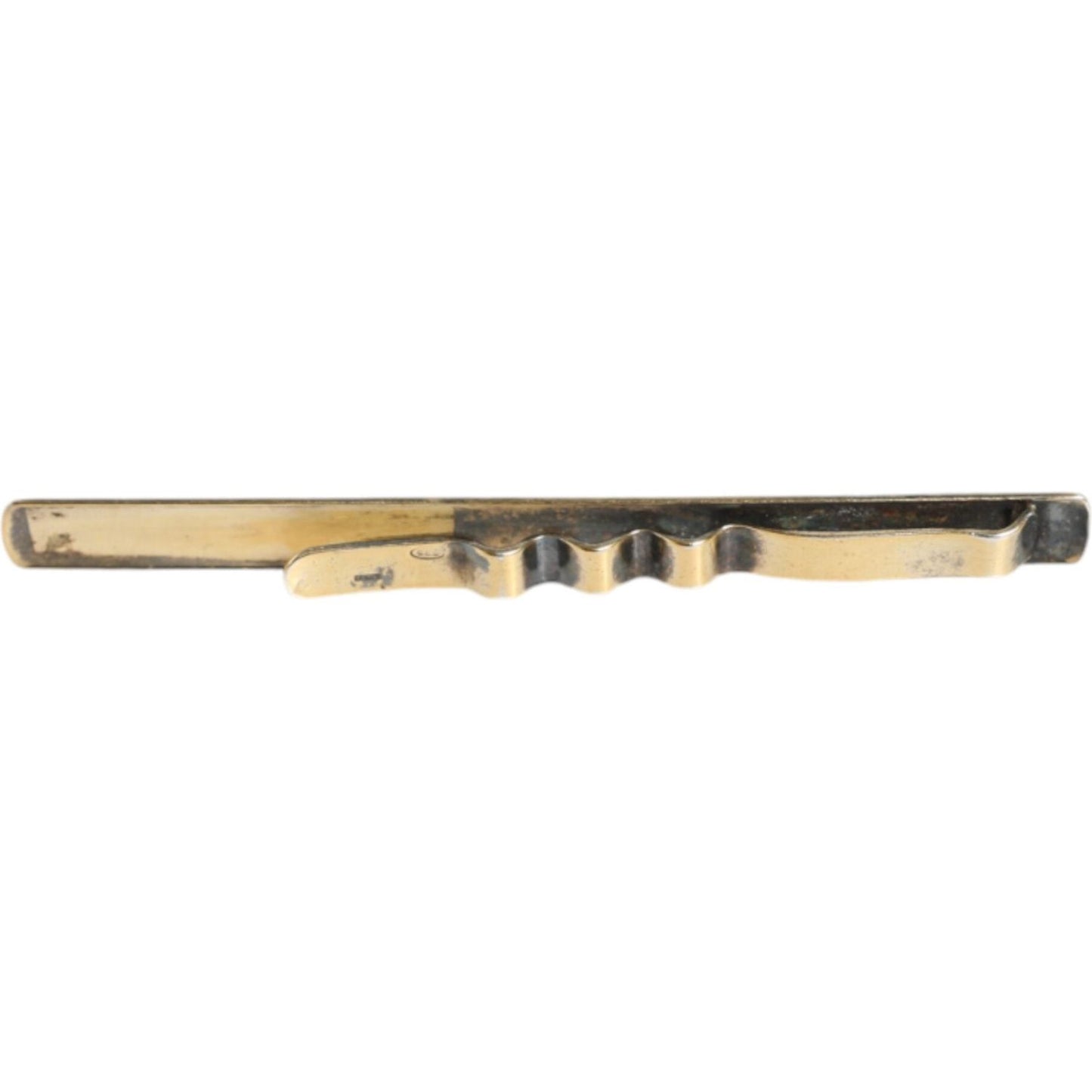 Dolce & Gabbana Gold Tone Brass Logo Branded Men Tie Clip Bar FASHION ACCESSORIES Dolce & Gabbana