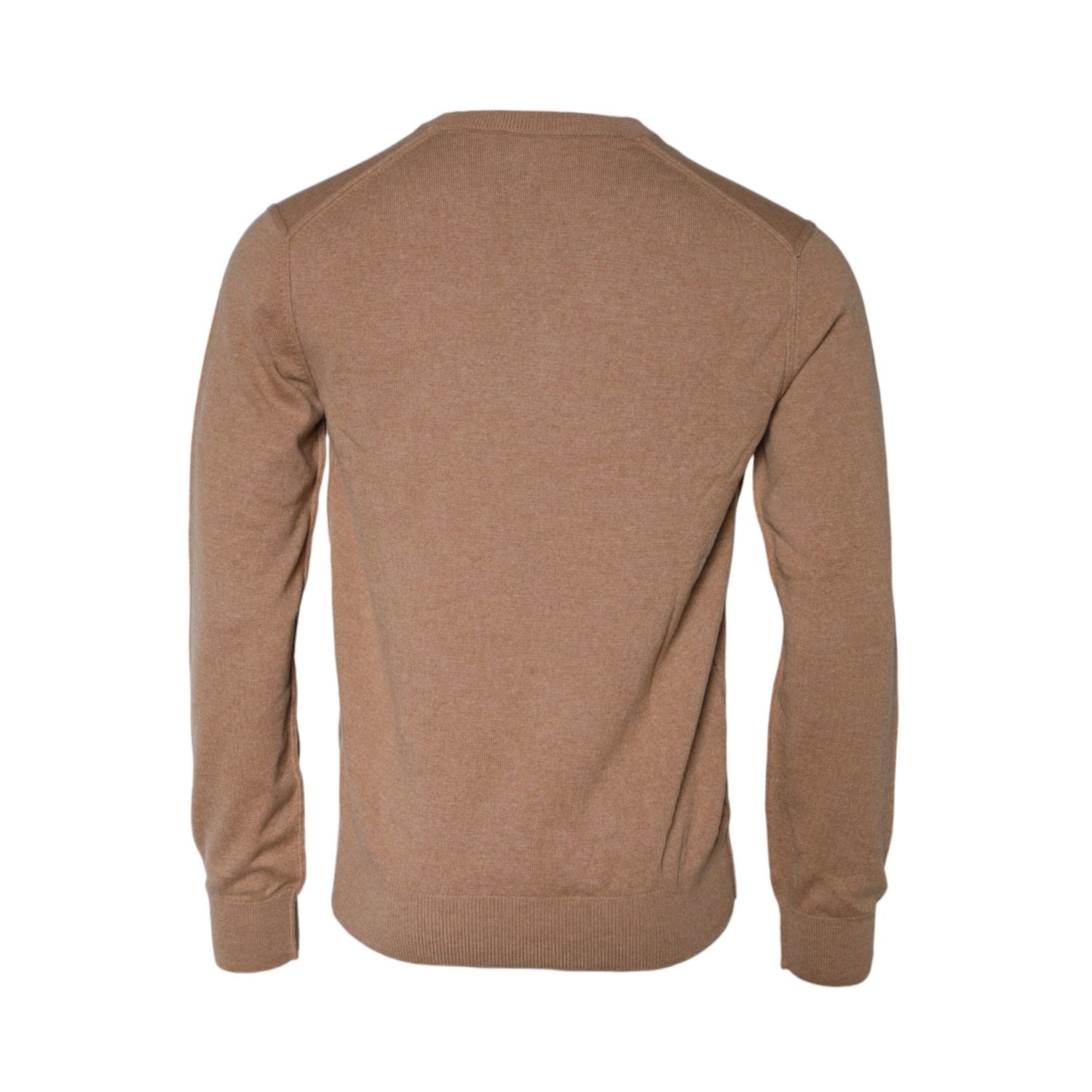 Dolce & Gabbana Brown Cashmere Knit V-neck Pullover Sweater