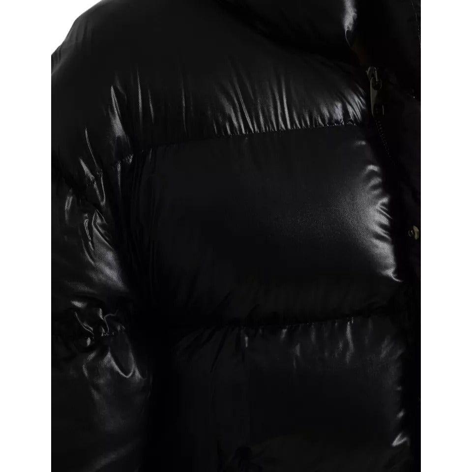 Dolce & Gabbana Black Puffer Quilted Full Zip Coat Jacket Dolce & Gabbana