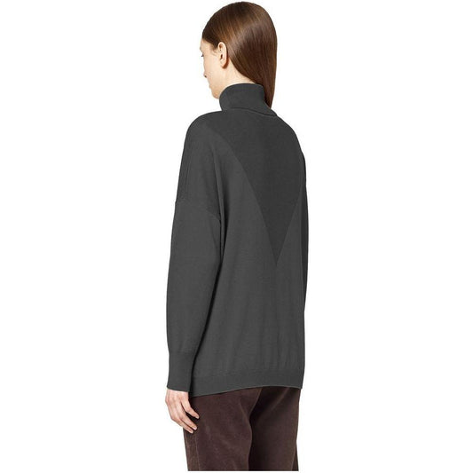 Alpha Studio Gray Silk Sweater Alpha Studio