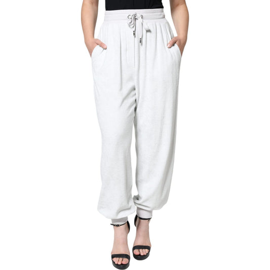 Dolce & Gabbana White Nylon Jogger Sweatpants Pants Dolce & Gabbana