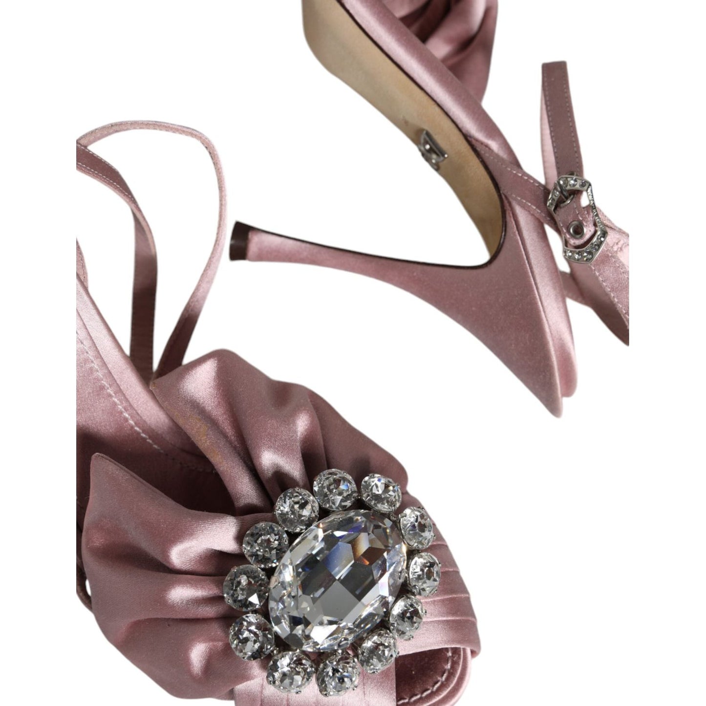 Dolce & Gabbana Pink Keira Crystal Heels Sandals Shoes Dolce & Gabbana