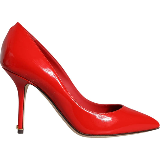 Dolce & Gabbana Red Patent Leather Bellucci Heel Pumps Shoes Dolce & Gabbana