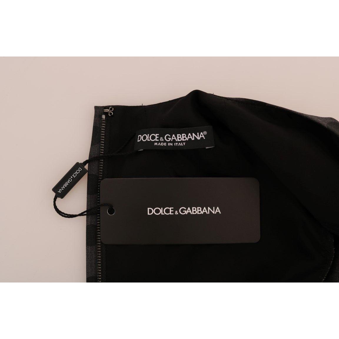 فستان من مزيج الصوف من دولتشي آند غابانا بتصميم منقط أنيق