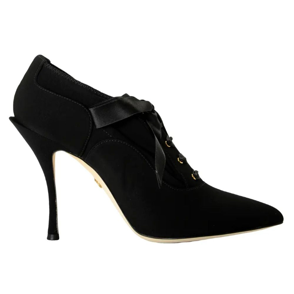 Dolce & Gabbana Black Viscose Pump Dolce & Gabbana