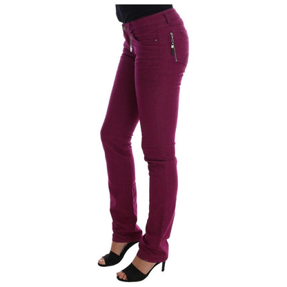 Costume National Purple Cotton Stretch Slim Denim Jeans