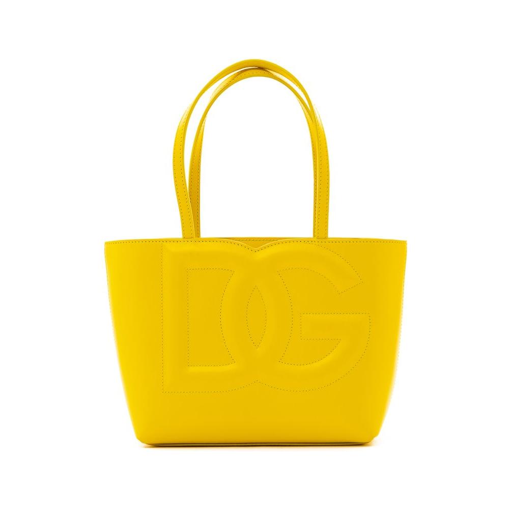 Dolce & Gabbana Yellow Leather Handbag Dolce & Gabbana