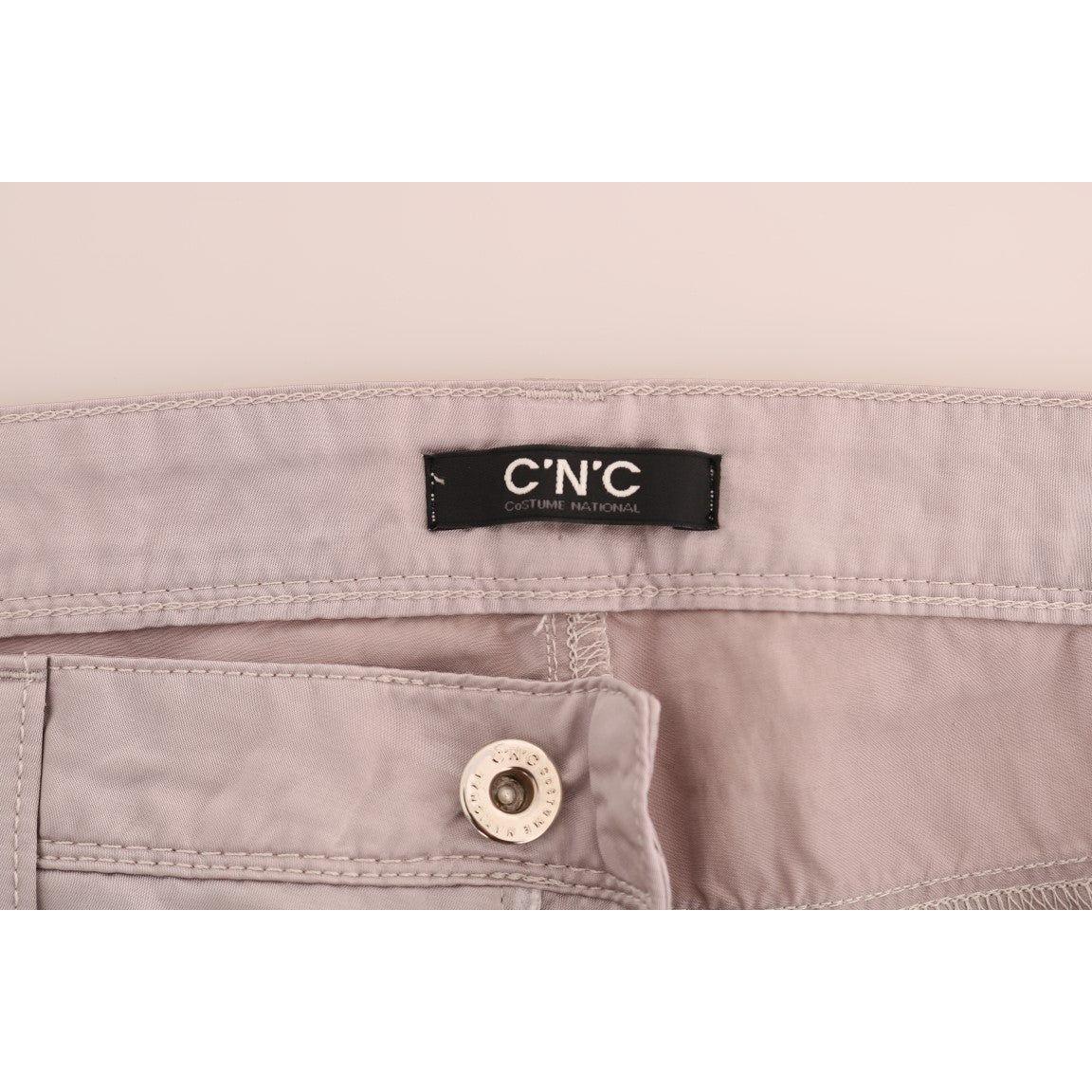 Costume National Beige Cotton Slim Fit Jeans