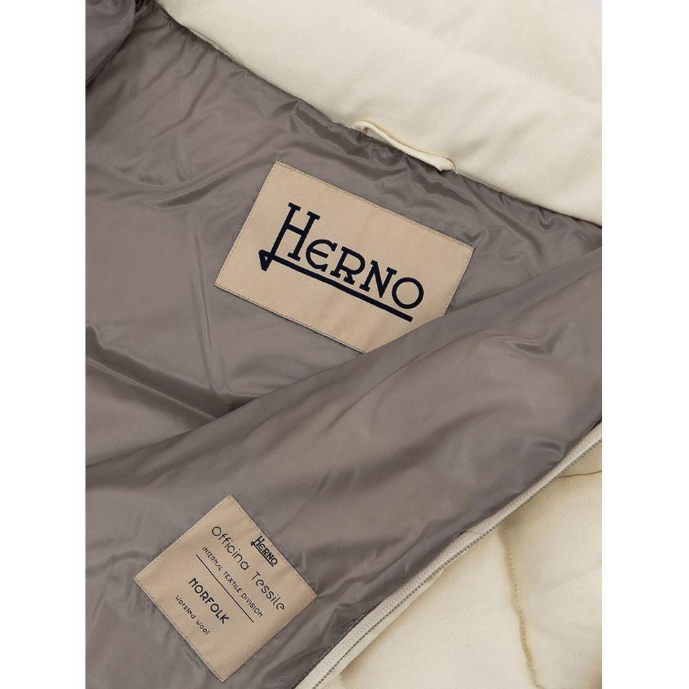 Herno White Viscose Jackets & Coat Herno