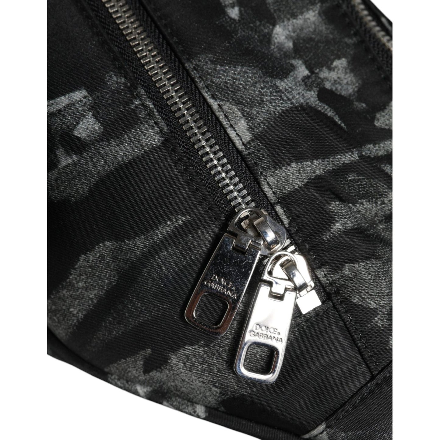 Dolce & Gabbana Black Leopard Fabric Belt Waist Fanny Pack Bag Dolce & Gabbana