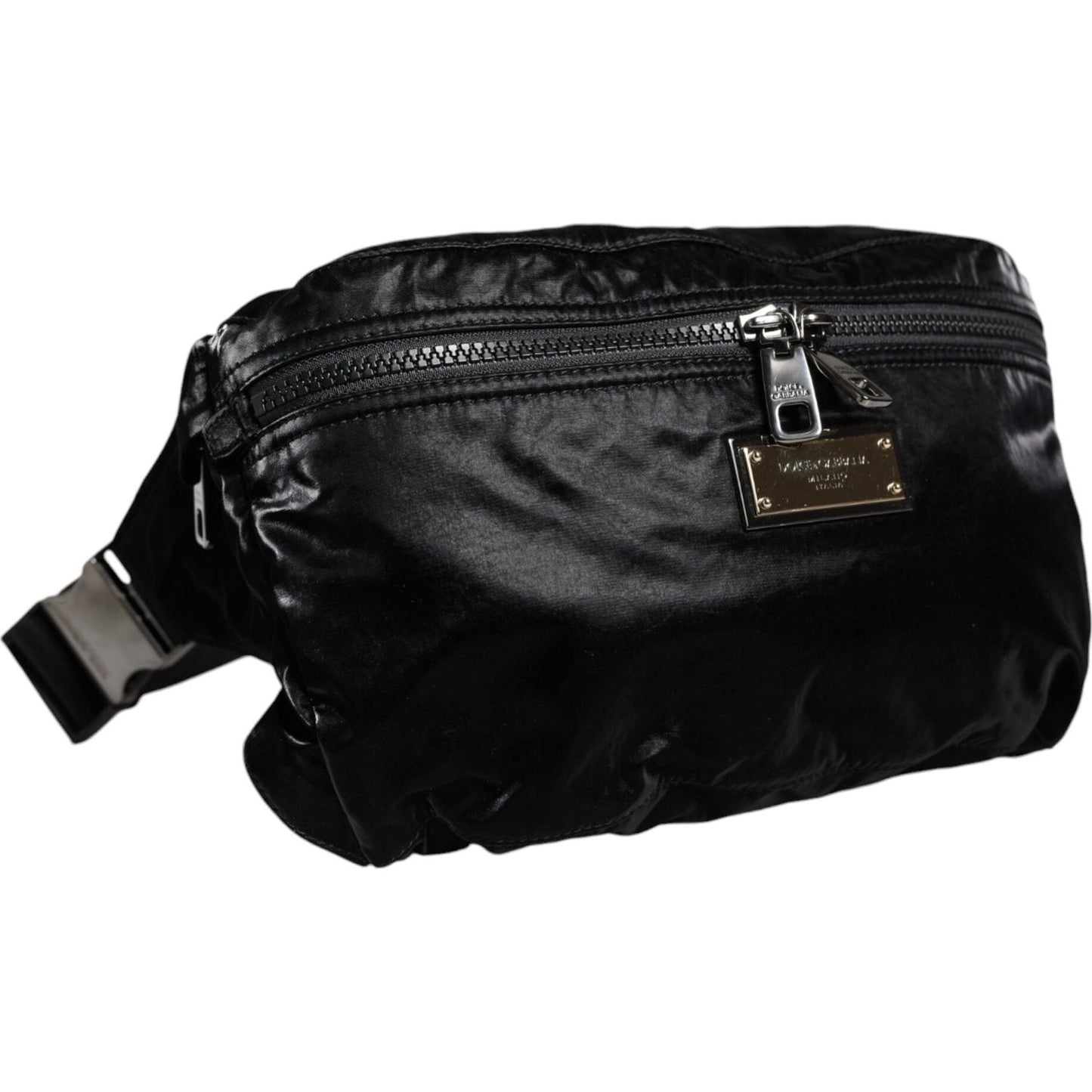 Dolce & Gabbana Black Nylon Fabric Belt Waist Fanny Pack Bag Dolce & Gabbana