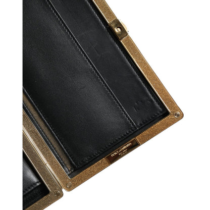 Dolce & Gabbana Bordeaux Velvet Gold Frame Clutch Evening Bag
