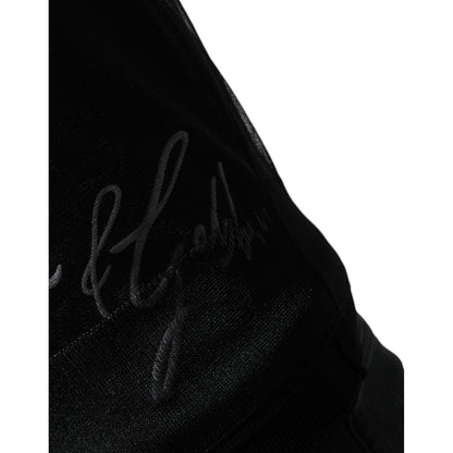 Dolce & Gabbana Black Polyester Pullover Sweatshirt Sweater